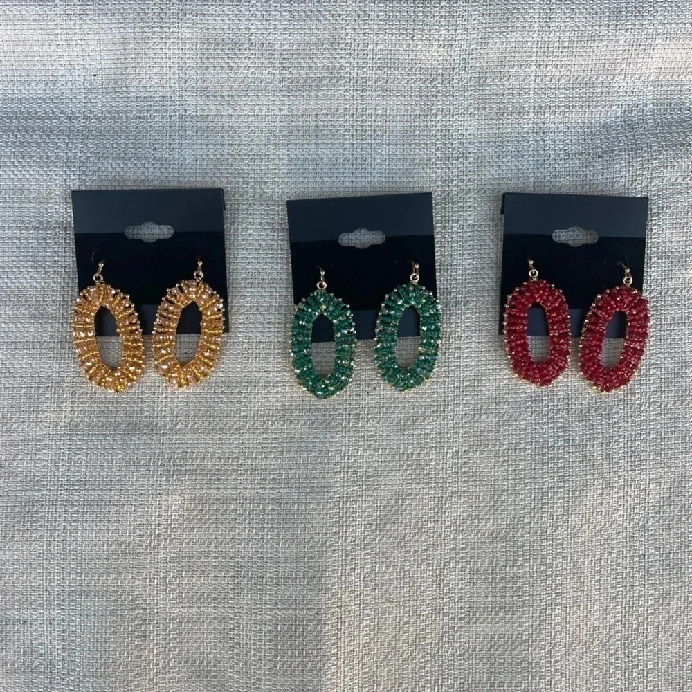 COPY - *NWT* Set of 3 Beaded Earrings